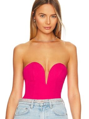 SUPERDOWN NWT Gianna Sweetheart Bodysuit Pink Sz Small